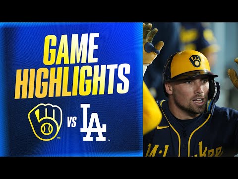 Brewers vs. Dodgers Highlights (7/18/25) | MLB Highlights