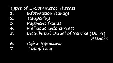 Grade XII - Computer Applications || Types of Threats in E-commerce || Online Class