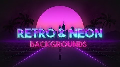 Premiere Pro Template: Retro Wave & Neon Backgrounds + Free Font