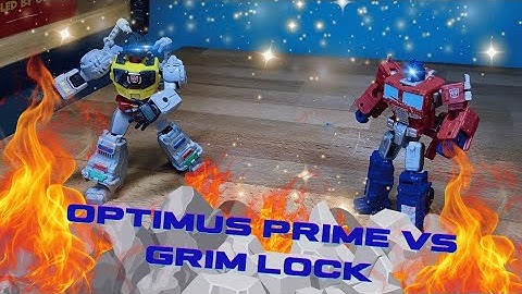 Optimus Prime Vs. Grimlock (Transformers Stop Motion)