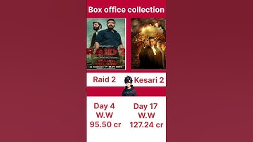 Raid 2 Box office collection 🥳 kesari 2 box office collection Ajay devgan Vs akshay kumar #raid2