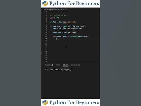 Extract & Save Images From A PDF | Python For Beginners - YouTube