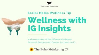 IG Accounts & Social Media Wellness with Insights
