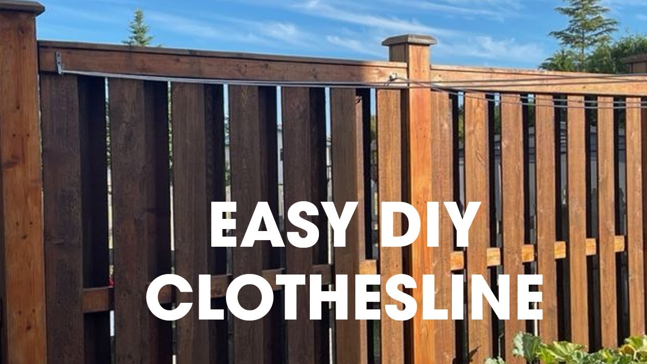 Easy DIY clothesline with no construction required 