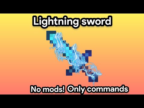 how to make a lightning sword in minecraft 1.20 no mods! only commands