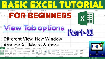 Excel Basic Tutorial for beginners in Bengali. Part 11 || View Tab options