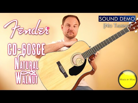 Електро-акустична гітара FENDER CD-60SCE WN NATURAL, видео 2