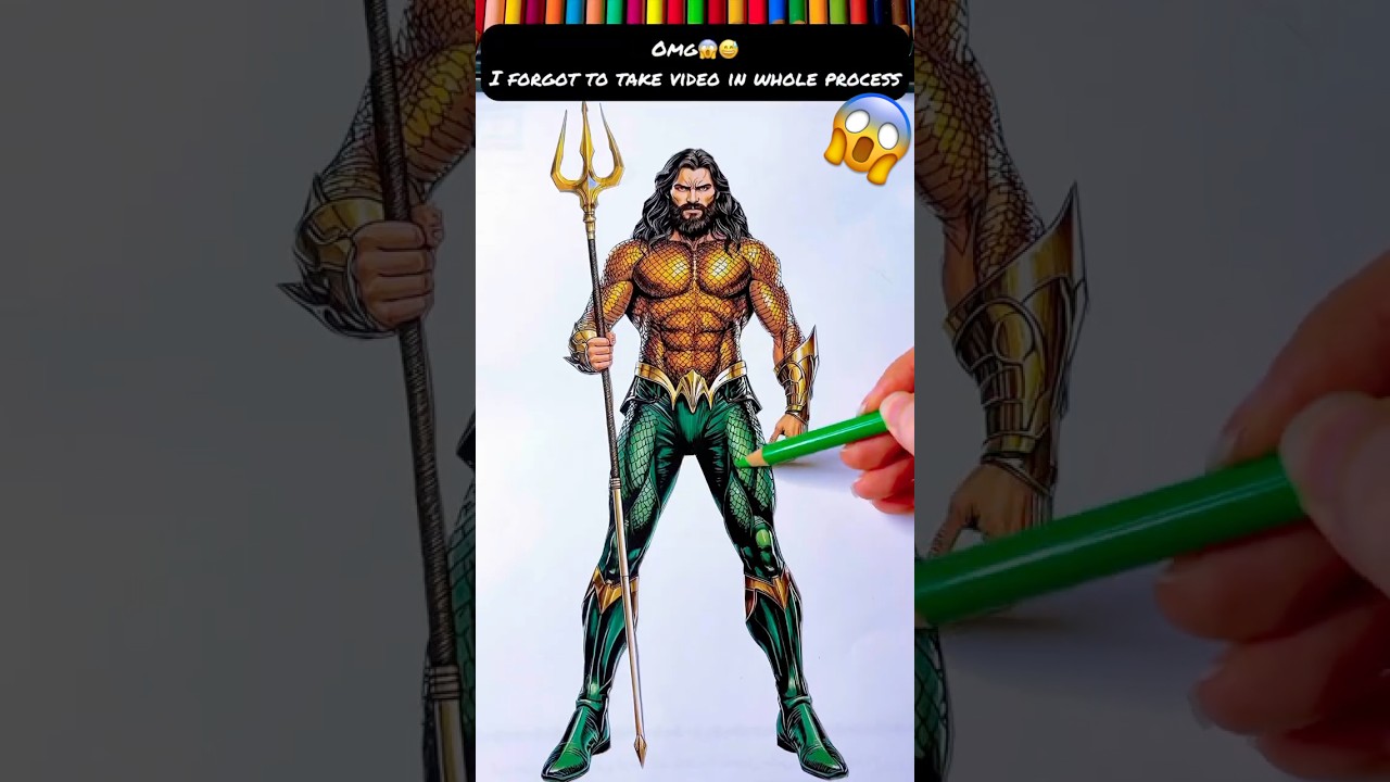 Art tutorials be like 👀😱🤣 Aqua man vs Funny art | Relate this? How to go Viral