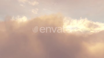 Flying Through Orange White Clouds in the Sky  - AE [Video Hive]