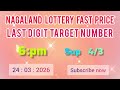 First Prize Last Digit 24/03/2026 Nagaland State Lottery Target Number Lottery Sambad Target Number