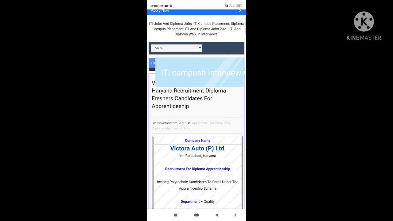 Victora Auto (P) Ltd . Imt Faridabad Haryana Recruitment Diploma
