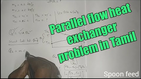 Heat exchanger problem 1/parallel flow/Tamil