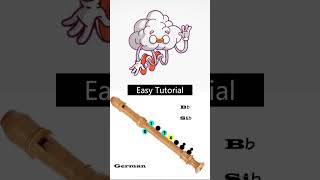 Girl   Recorder Flute Tutorial2 Easy Tutorial #Shorts