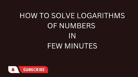 |Logarithms of numbers greater than 1|Multiplication and Division| Use of logarithms table|