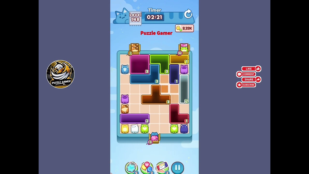 Drop the cat level 148 walkthrough solution Gameplay 