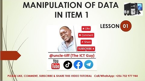 Handling ITEM 1 In ICT 840/2  (LESSON 01)