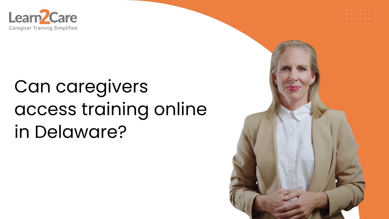 Can caregivers access training online in Delaware?