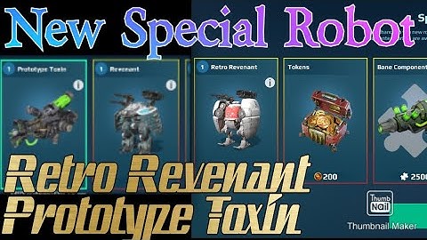 War Robots New Special Edition Robot Retro Revenant & Weapon Prototype Toxin