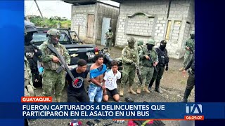4 delincuentes de Los Tiguerones fueron capturados por robar un bus