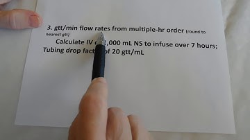 Using Dimensional Analysis to calculate IV flow rates