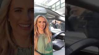 Famous emma roberts feeling herself in the car while ignoring the angry lady Wealth