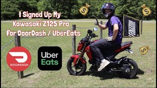 I Signed My Kawasaki Z125 Pro Up for DoorDash / UberEats... (Food Delivery on my Motorcycle Ep.3)