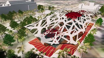 Algorithmic pavilion Barcelona Cloud