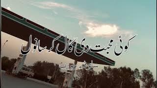 Koi MuhaBt di GaL kr | کوئی محبت دی گال کر سانول | Saraiki slowed song