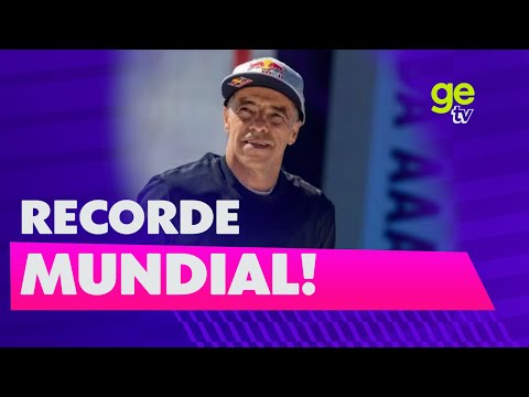 MINEIRINHO QUEBRA RECORDE MUNDIAL COM DROP DE 70 METROS DE ALTURA! | RED BULL BUILDING DROP | ge tv