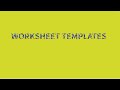 Worksheets