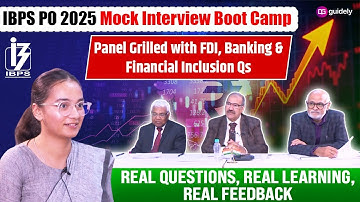 IBPS PO 2025 Mock Interview | IBPS PO Mock Interview Questions | FDI, Banking & Financial Qs Asked!