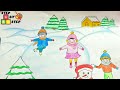 رسم فرحه الاطفال بفصل الشتاء كامل