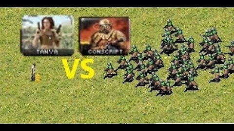 How many Conscripts can Tanya stop? - RedAlert 2