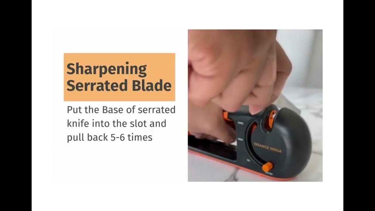 How to use orange ninja knife sharpener? 