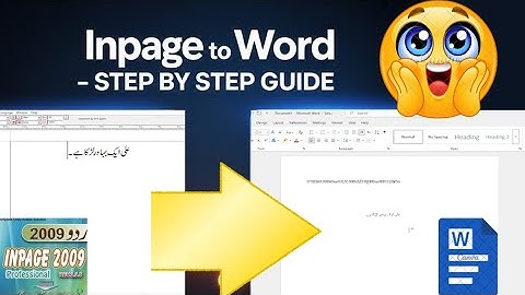 How to Transfer Writing from InPage to MS Word | Urdu Typing Tutorial