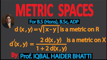 METRIC SPACES | Example 3 and 4| For B.S (Hons), B.Sc , ADP Lec 04
