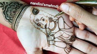 Easy 😉 Krishna Kanhaiya Mehndi Design| Sweet ❤️ Krushna Mehndi Ka Designs| Teej Rakhi Special Mehndi