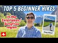 TOP 5 BEGINNER HIKES in the INTERLAKEN + JUNGFRAU region in Switzerland | Easy Hikes Travel Guide
