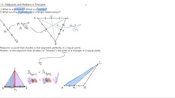 MPM1D1 - 7.4 Midpoints and Medians in Triangles