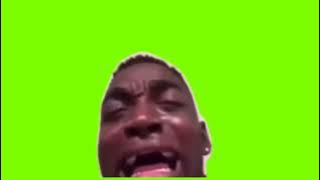 Black man crying meme greenscreen (free to use)