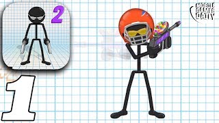 GUN FU STICKMAN 2 - Gameplay Walkthrough Part 1 (iOS Android) screenshot 3