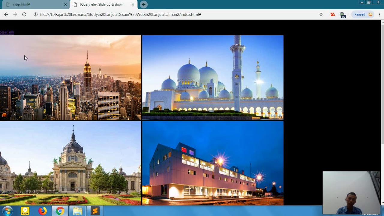 JQuery - Method Hide and Show (Slide up dan Slide Down) - YouTube