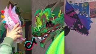 Dragon Puppet Crafts | Paper Dragon TikTok Compilation #260