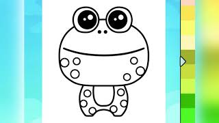 COLORING -FROG. Learning animals. How to color a  Frog.  Children's Educational Activities screenshot 4