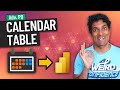 How to make the perfect calendar tables  in power bi