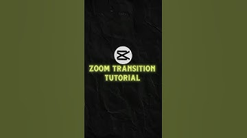 Capcut Zoom Transition Tutorial |#shorts