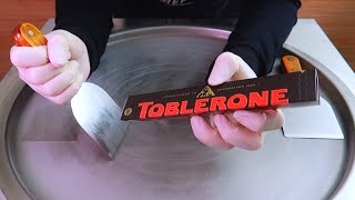 Toblerone ice cream rolls street food - ايس كريم رول على الصاج أكبر توبليرون بالعالم