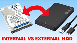 What is the difference between external and internal hard drives