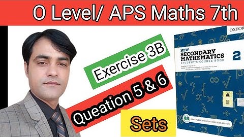 Exercise 3B Question NO 5 and 6 I APS Maths 7th II New Secondary Mathematics Book 2. Find Compliment
