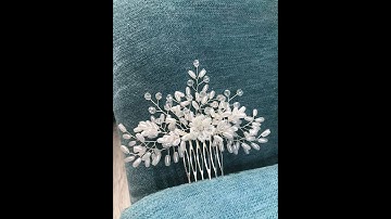 Crystal and beaded hairpin for the bride Tutorial -  Hướng dẫn làm cài tóc cô dâu